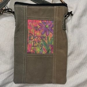 VINTAGE DREAM BIG RECYCLED MILITARY TENT SMALL CROSSBODY